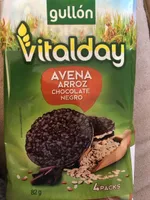 Vitalday tortitas de avena y arroz con chocolate negro