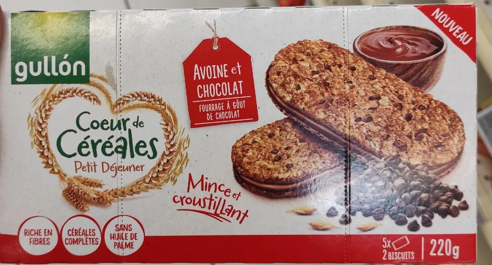 Coeur de céréales avoine et chocolat