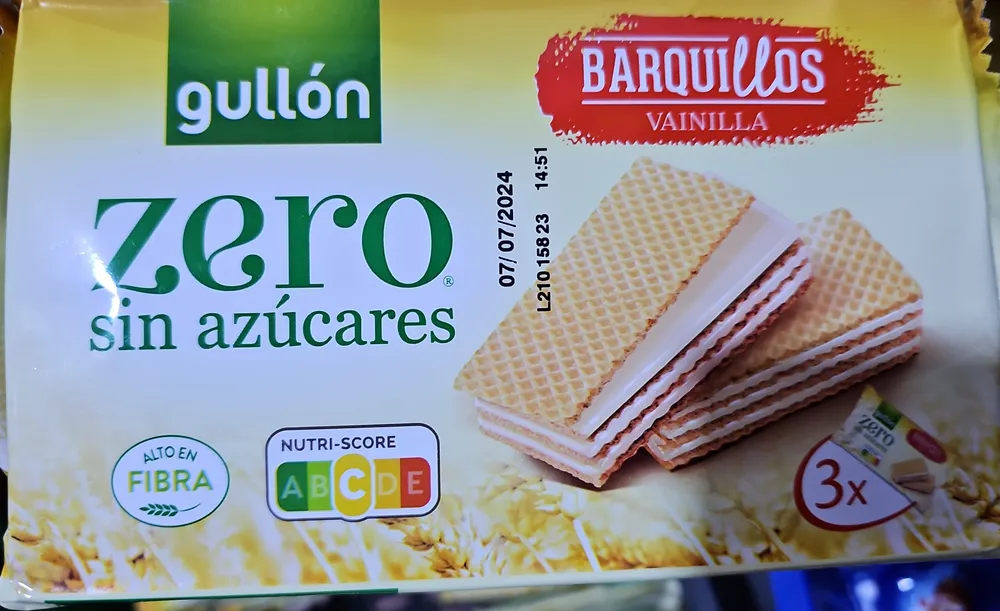 zero sin azúcares Barquillos Vainilla