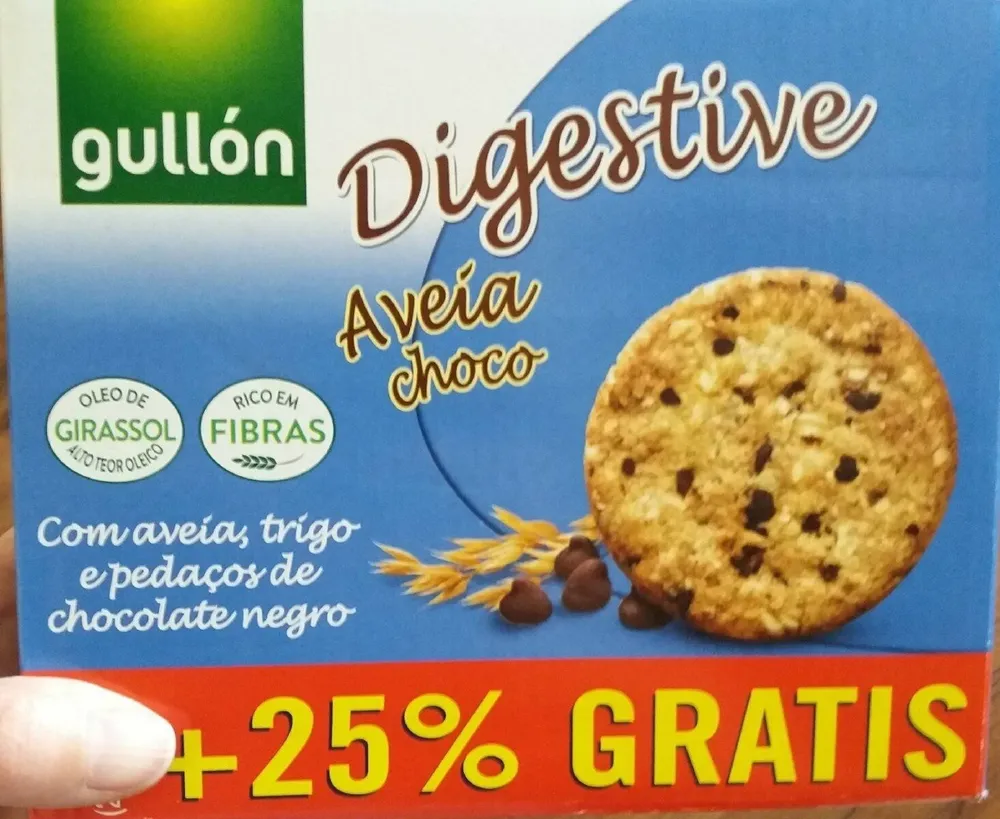 Digestive con avena y chips de chocolate
