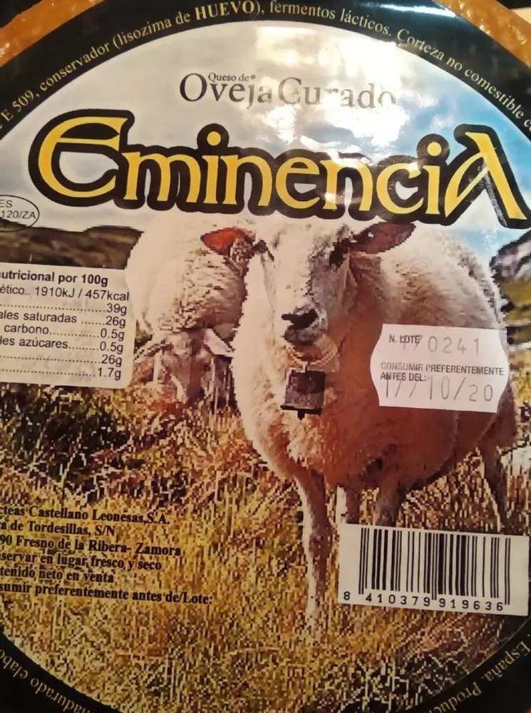 Queso oveja curado Eminencia