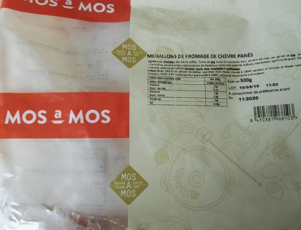 Médaillons de fromage de chèvre panés