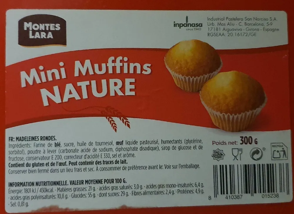 Mini muffins nature