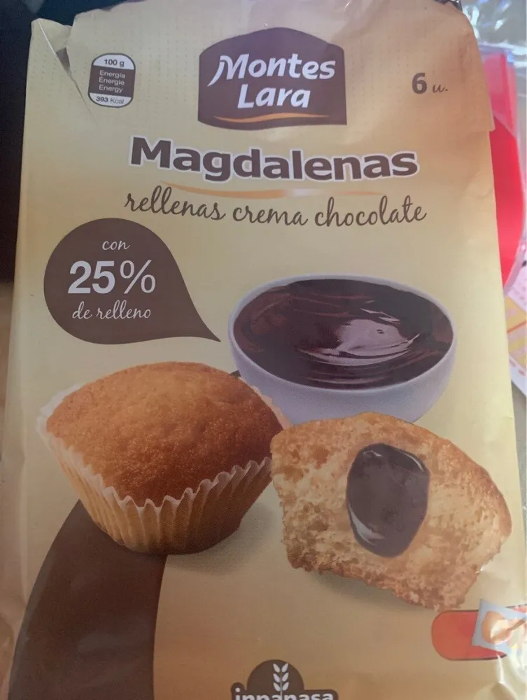 Magdalenas rellenas crema chocolate imp