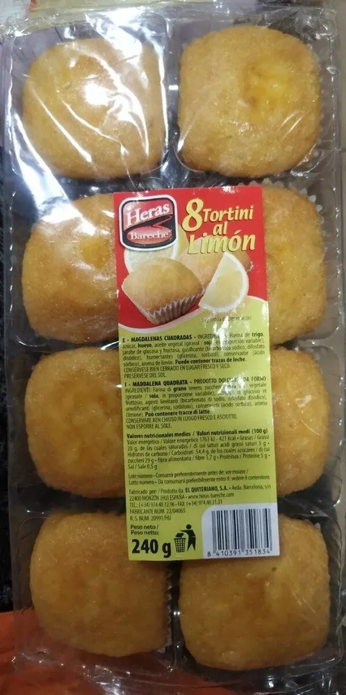 Tortini al Limón