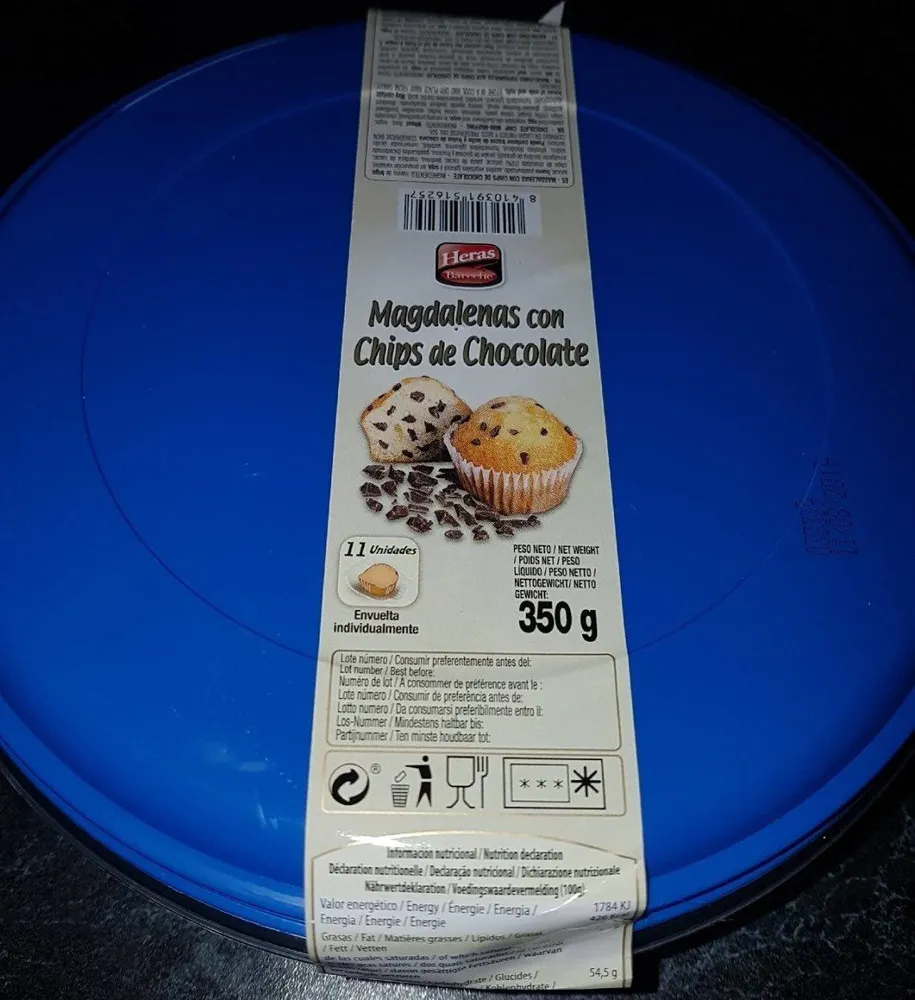 Madeleines aux pépites de chocolat