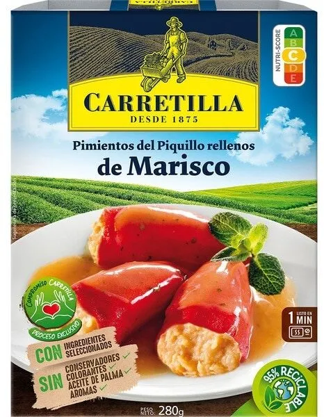 Pimientos del piquillo rellenos de marisco