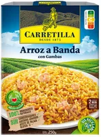 Arroz a banda con gambas