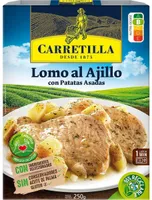 Lomo al ajillo con patatas asadas