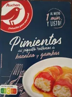 Pimientos del piquillo rellenos de bacalao y gambas