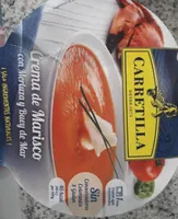 Crema de marisco con merluza y buey de mar