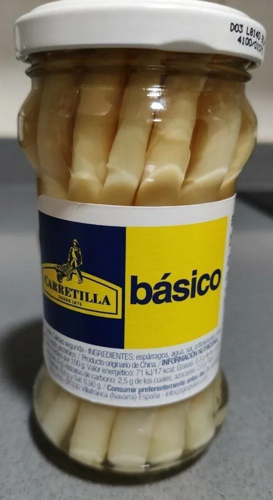 Espárragos blancos cortos