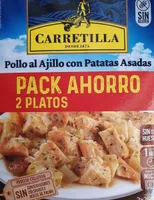 Pollo al ajillo con patatas asadas
