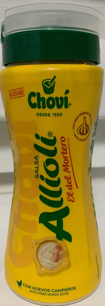 Salsa de allioli suave