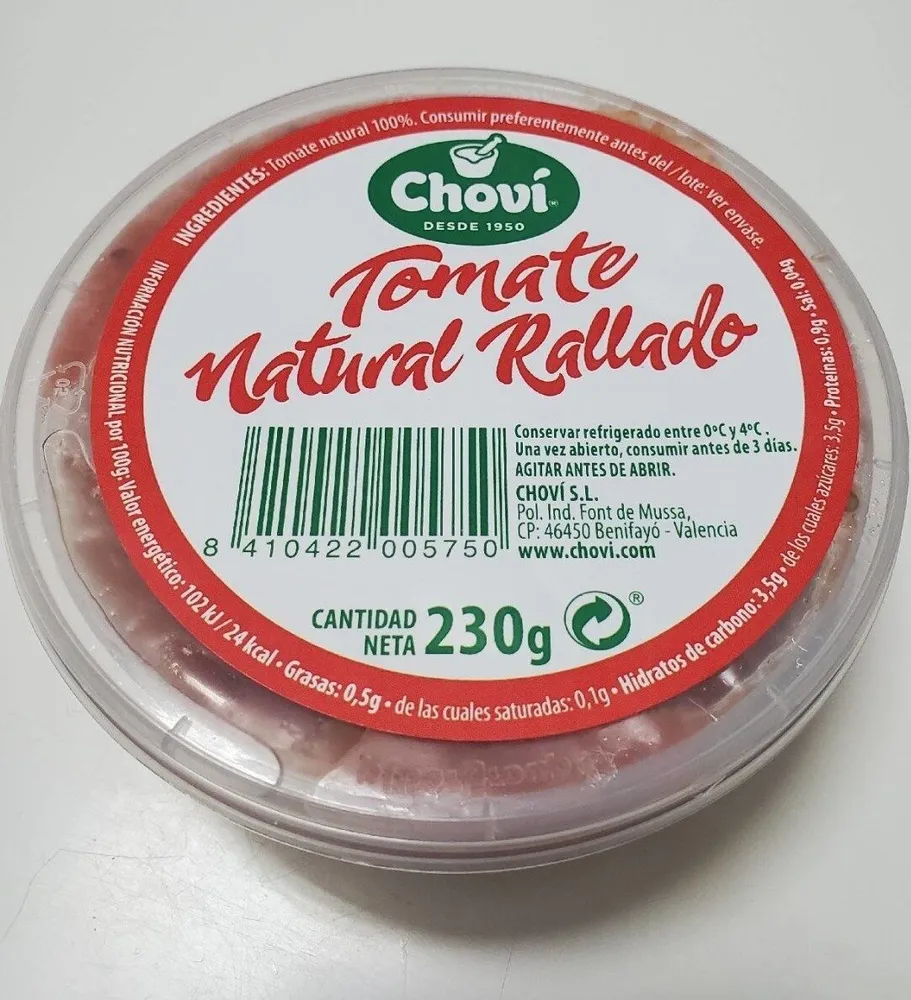 Tomate natural rallado