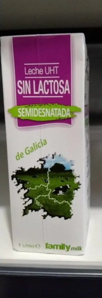 Leche semidesnatada sin lactosa