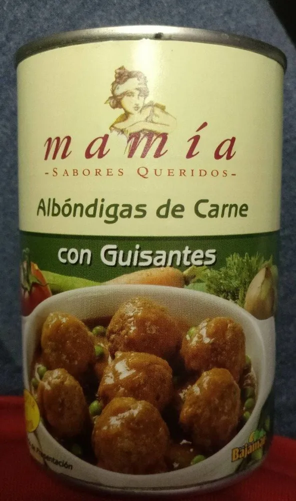 Albóndigas de carne con guisantes
