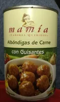 Albóndigas de carne con guisantes