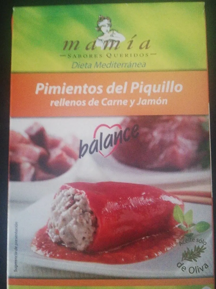 Pimientos del piquillo rellenos de carne y jamon
