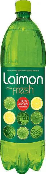 Refresco de lima limón y menta con gas ingredientes naturales