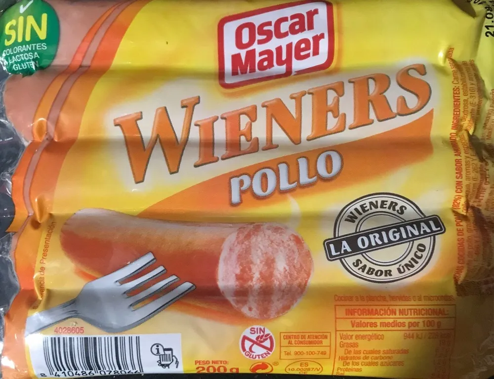Todo ave salchichas de pollo sin gluten