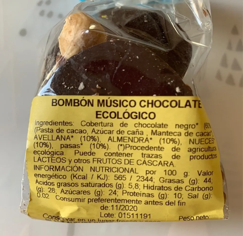 Bombón Músico Chocolate Ecológico