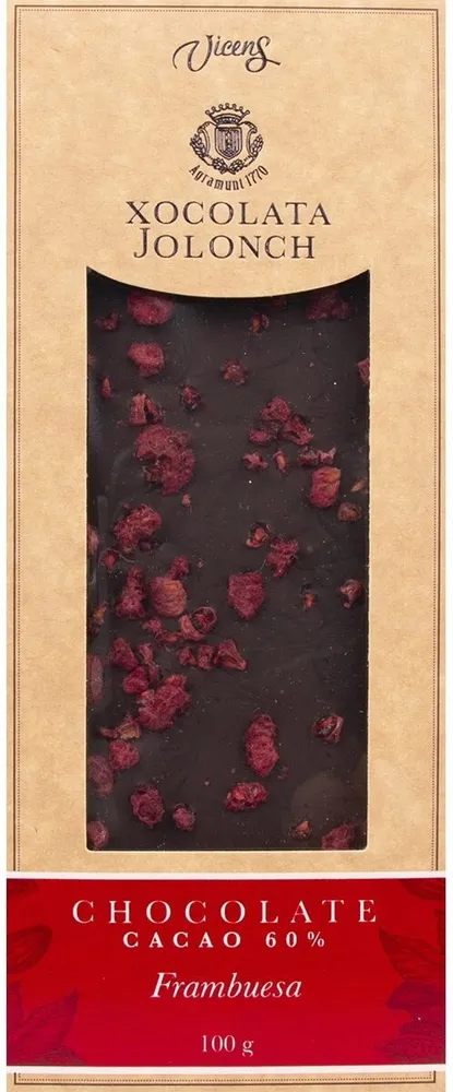 Chocolate bitter con frambuesa