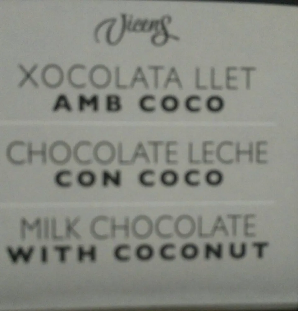 Chocolate leche con Coco