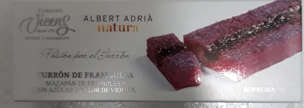 Turrón de frambuesa