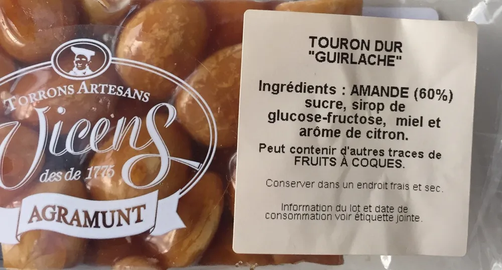 Vicens Turron guirlache almendras