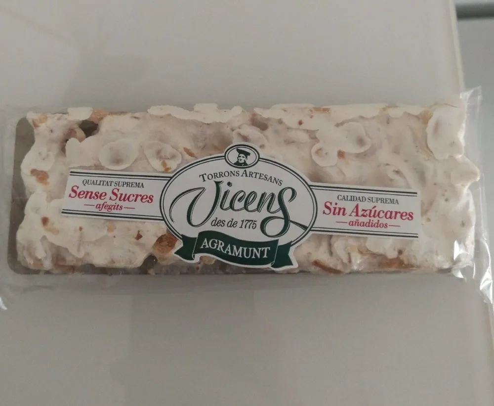 Turrón almendra sin azúcares añadidos
