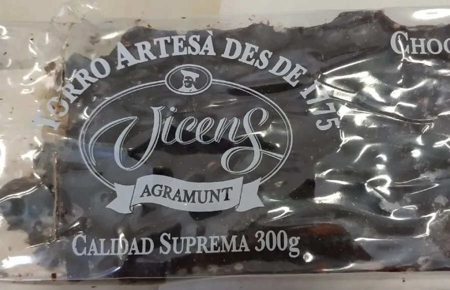 Torró artesà de xocolata bitter a la sal