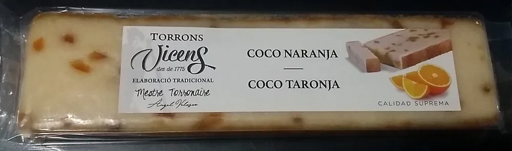 Turrón Coco con Naranja