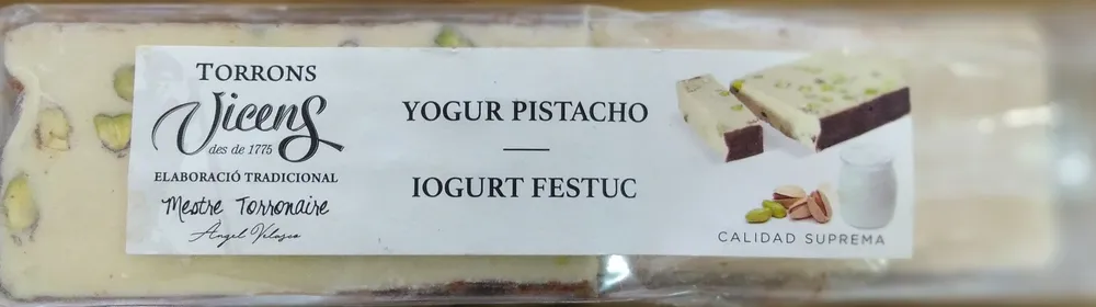 Turrón yogur pistacho