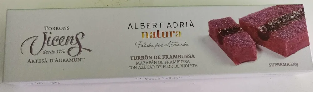 Turrón de frambuesa