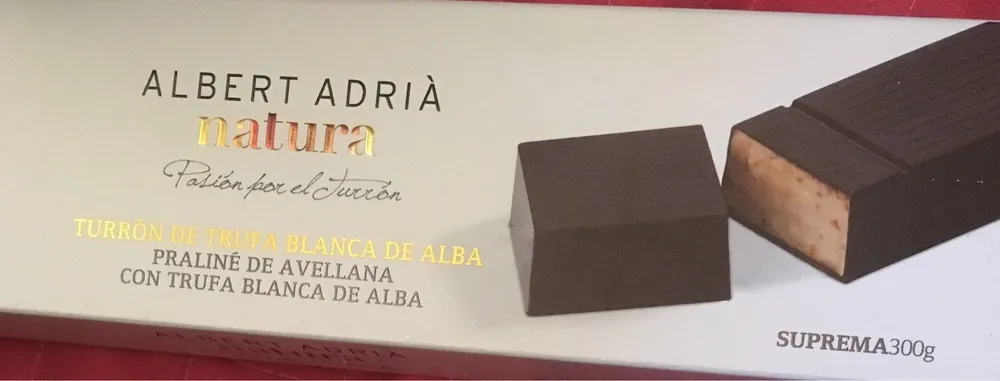Turrón de trufa blanca