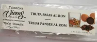 Turrón trufa pasas al ron