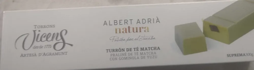 Turrón de té matcha