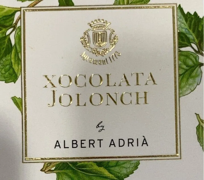 Chocolate blanco con té matcha y menta