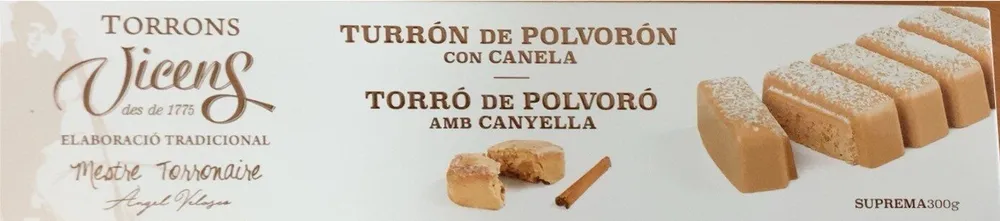 Turrón de Polvorón con Canela