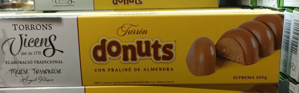 Turrón Donuts con praliné de almendra