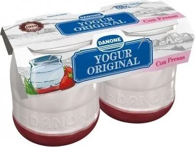 Yogur original con fresa