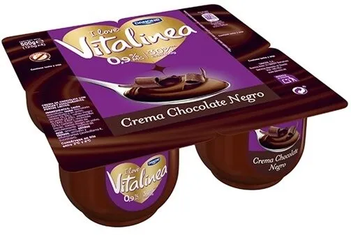 Crema de chocolate negro ,m.g. sin gluten