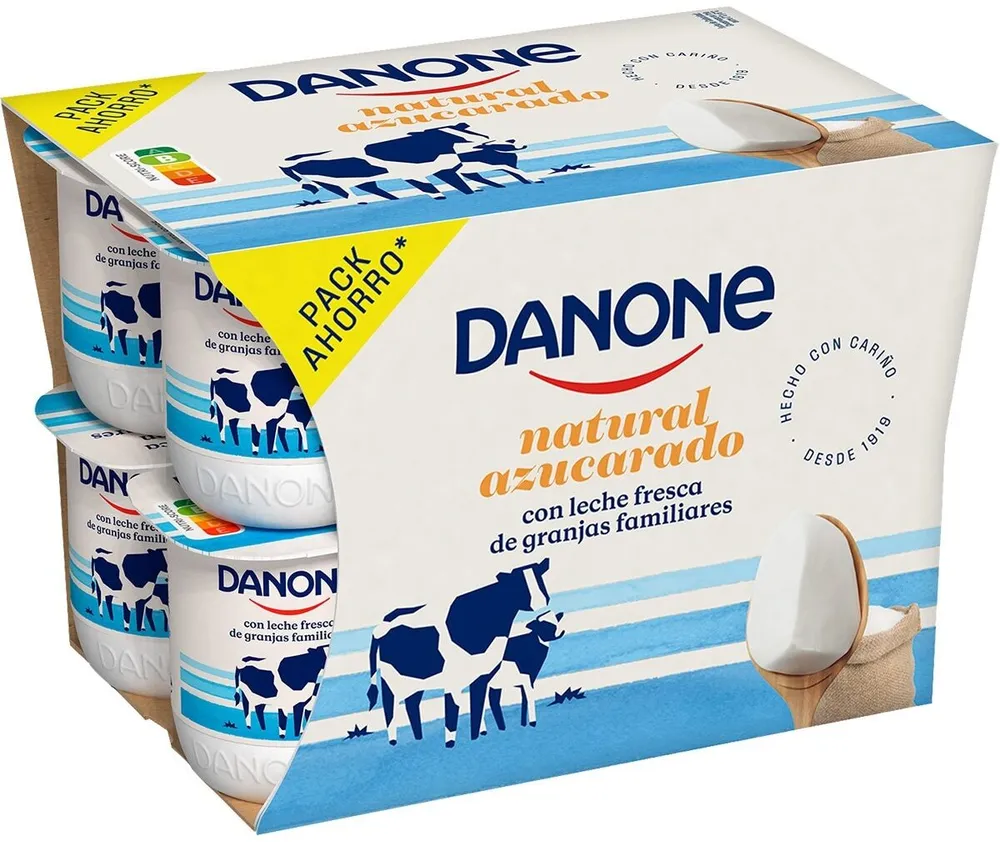 Yogur natural azucarado