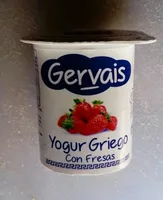 Yogur griego con fresas
