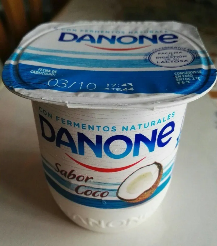 Yogur sabor coco