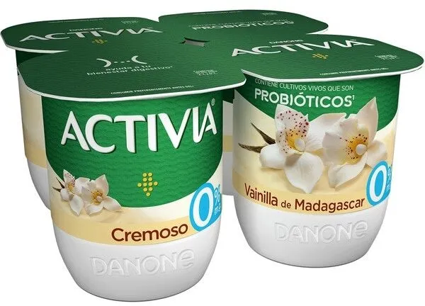 Activia 0% cremoso vainilla de Madagascar