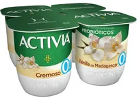 Activia 0% cremoso vainilla de Madagascar