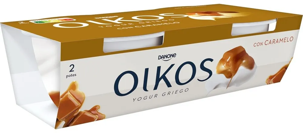 Oikos con caramelo