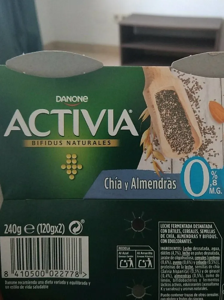 Bifidus naturales Chía y Almendras 0% M.G.